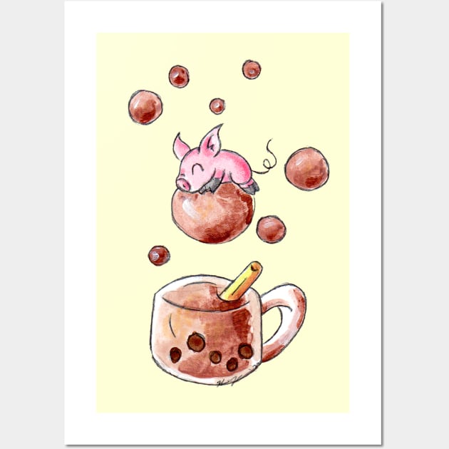 Bubble Tea Bliss Wall Art by KristenOKeefeArt